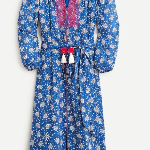 J Crew Belted Tunic block print dress Size XS - Picture 2 of 10